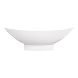 ALFI brand 71" Solid Surface Resin Free Standing Oval Bathtub, Hammock Style, White Matte, AB9991