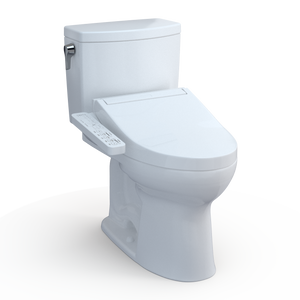 Alternate Image for TOTO WASHLET+ Drake II 1G Two-Piece Elongated 1.0 GPF Toilet and WASHLET+ C2 Bidet Seat, Cotton White, Vitreous China|Plastic, MW4543074CUFG#01