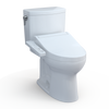 TOTO WASHLET+ Drake II 1G Two-Piece Elongated 1.0 GPF Toilet and WASHLET+ C2 Bidet Seat, Cotton White, Vitreous China|Plastic, MW4543074CUFG#01