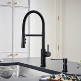 Blanco Catris Flexo Semi-Pro Pull-Down Dual-Spray Kitchen Faucet, Matte Black, 1.5 GPM, Brass, 443026