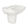 TOTO Supreme Oval Wall-Mount Bathroom Sink with CEFIONTECT and Shroud for 4 Inch Center Faucets, Colonial White, Vitreous China, LHT241.4G#11