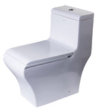 EAGO Porcelain, White, TB356 Dual Flush One Piece High-Efficiency Low Flush Ceramic Toilet