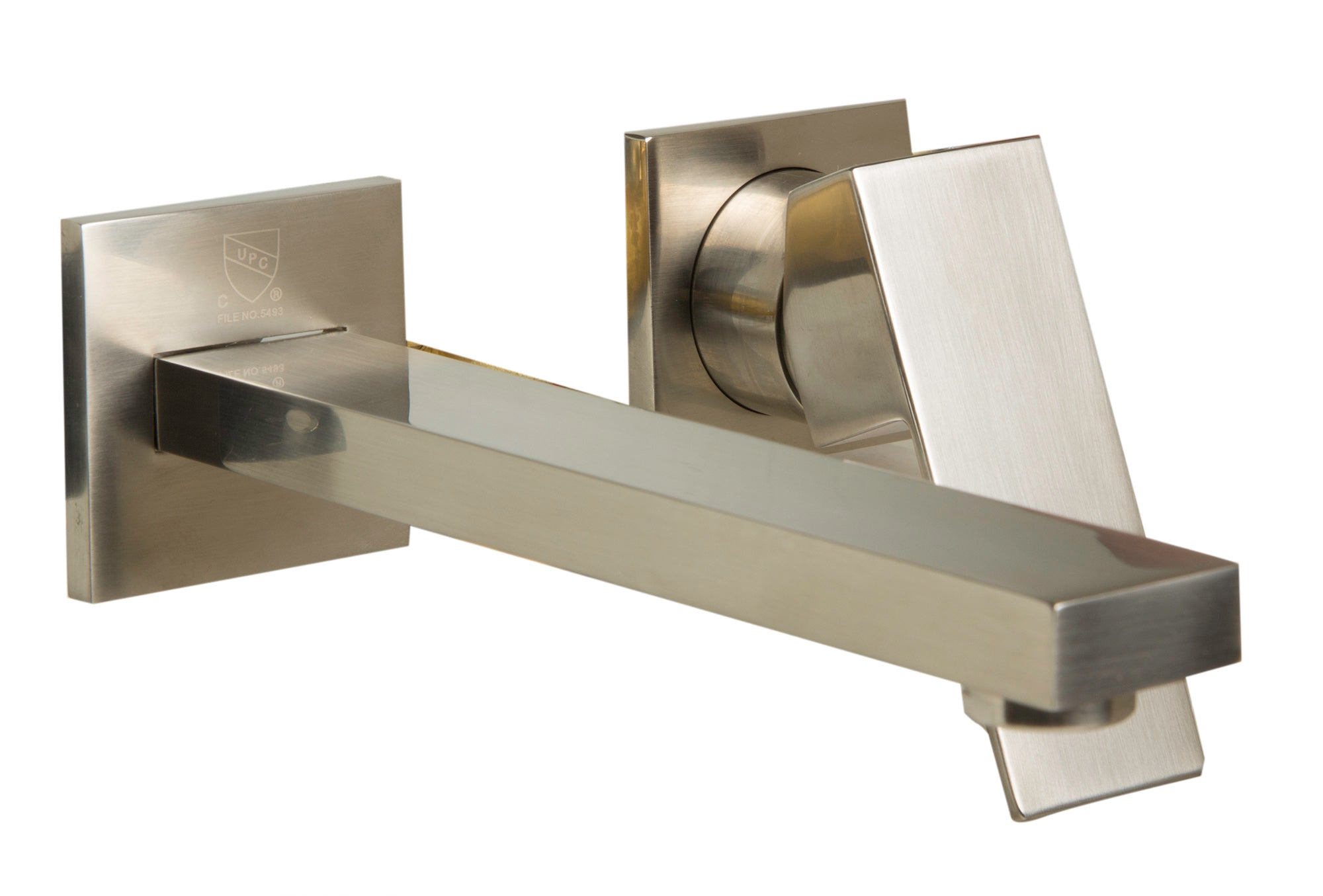 ALFI Brushed Nickel Single Lever Wallmount Bathroom Faucet, AB1468-BN