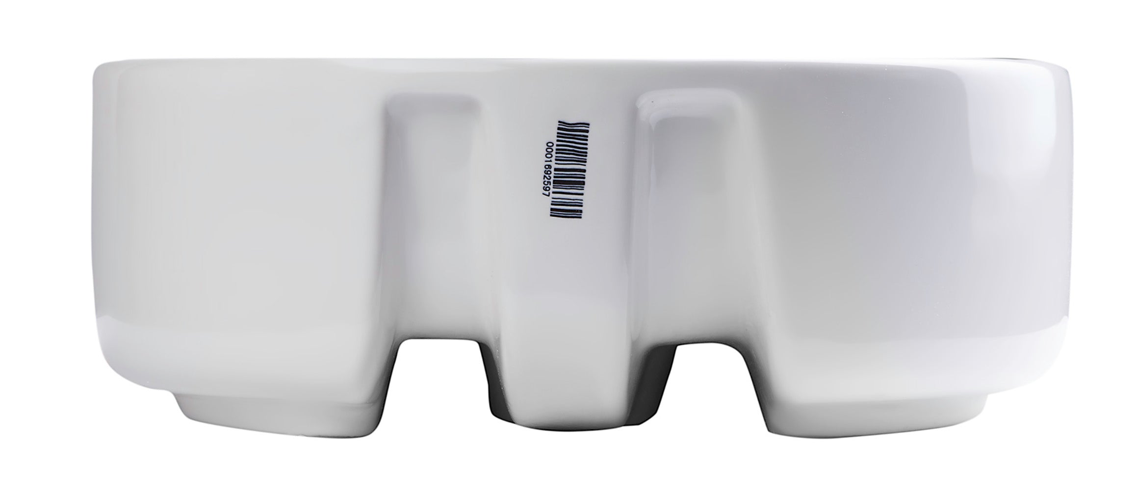 Eago 15.75" x 15.75" Round Above Mount Porcelain Bathroom Sink, White, No Faucet Hole, BA129