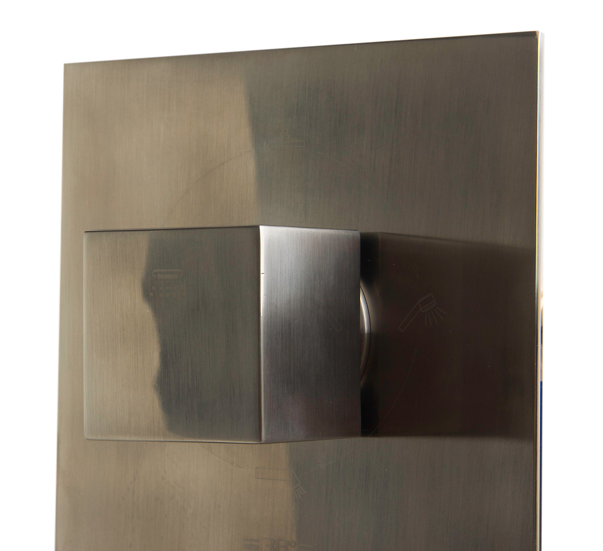 ALFI brand AB2901-BN Brushed Nickel Concealed 4-Way Thermostatic Valve Shower Mixer /w Square Knobs, Brass