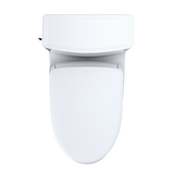 TOTO WASHLET+ Aimes One-Piece Elongated 1.28 GPF Toilet with Auto Flush S7 Contemporary Bidet Seat, Cotton White, Vitreous China|Plastic, MW6264726CEFGA#01