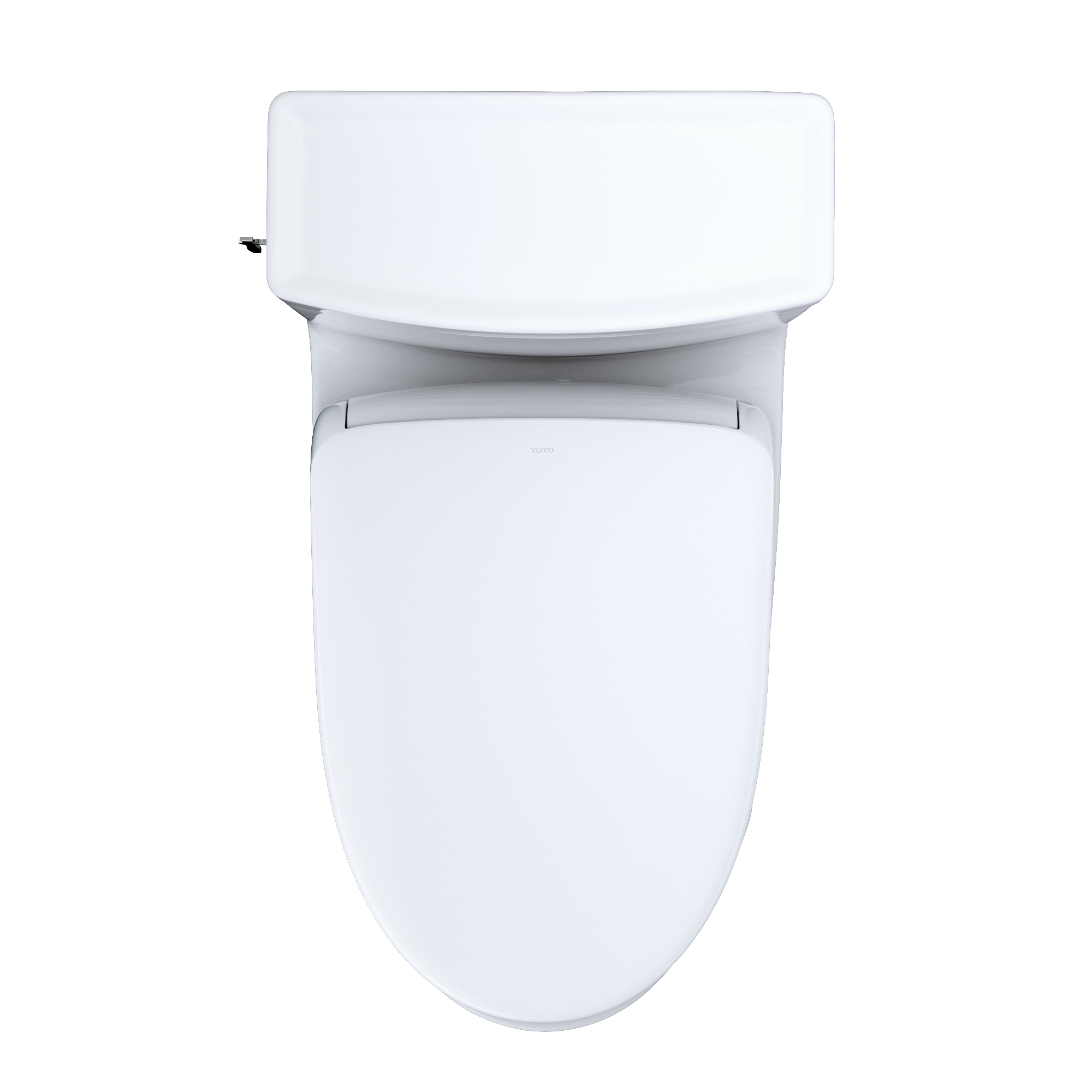 TOTO WASHLET+ Aimes One-Piece Elongated 1.28 GPF Toilet with Auto Flush S7A Contemporary Bidet Seat, Cotton White, Vitreous China|Plastic, MW6264736CEFGA#01