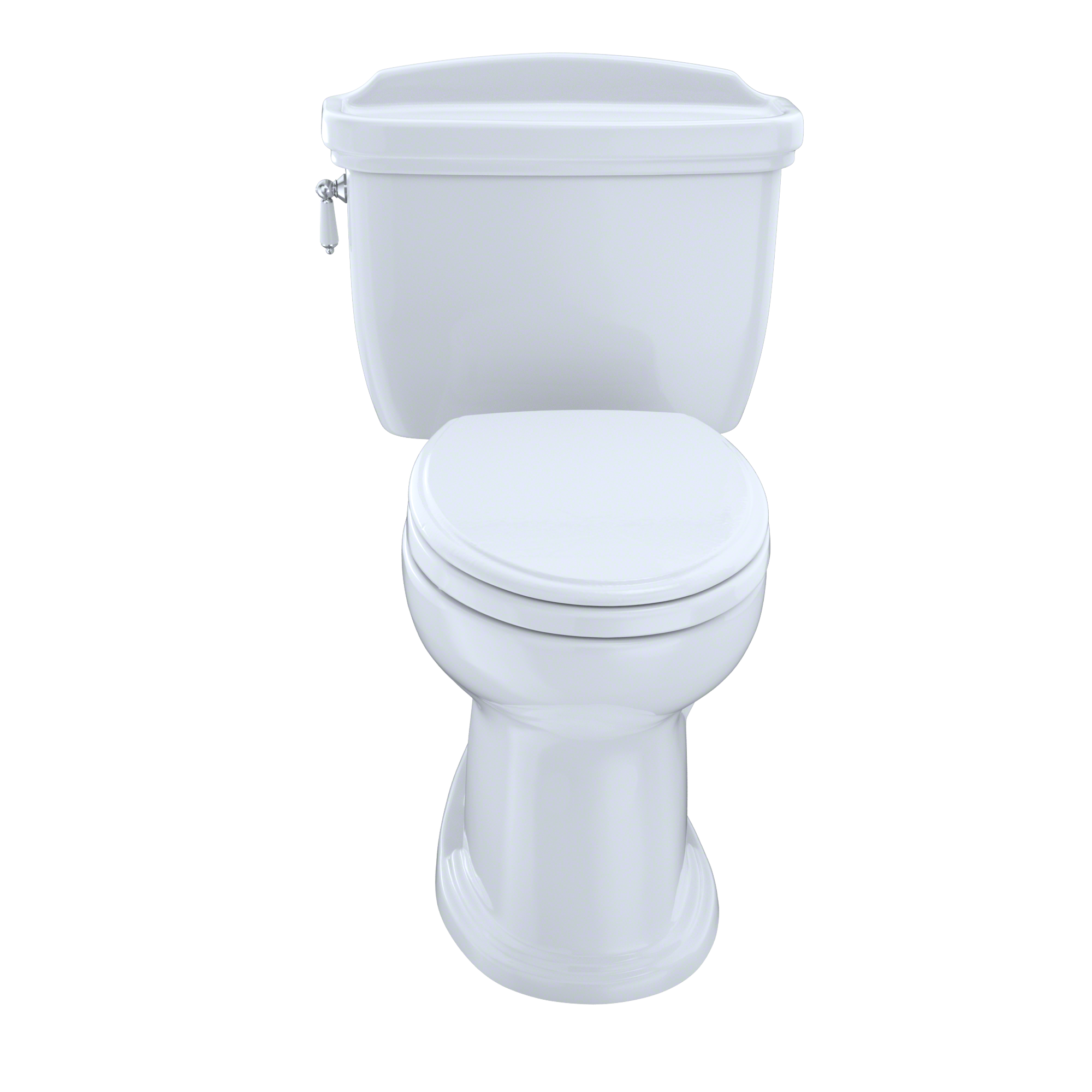 TOTO Eco Dartmouth Two-Piece Elongated 1.28 GPF Universal Height Toilet, Cotton White, Vitreous China, CST754EF#01