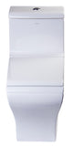 EAGO Porcelain, White, TB356 Dual Flush One Piece High-Efficiency Low Flush Ceramic Toilet
