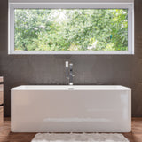 Alternative View of ALFI brand 67" Acrylic Free Standing Rectangle Soaking Bathtub, White, AB8859