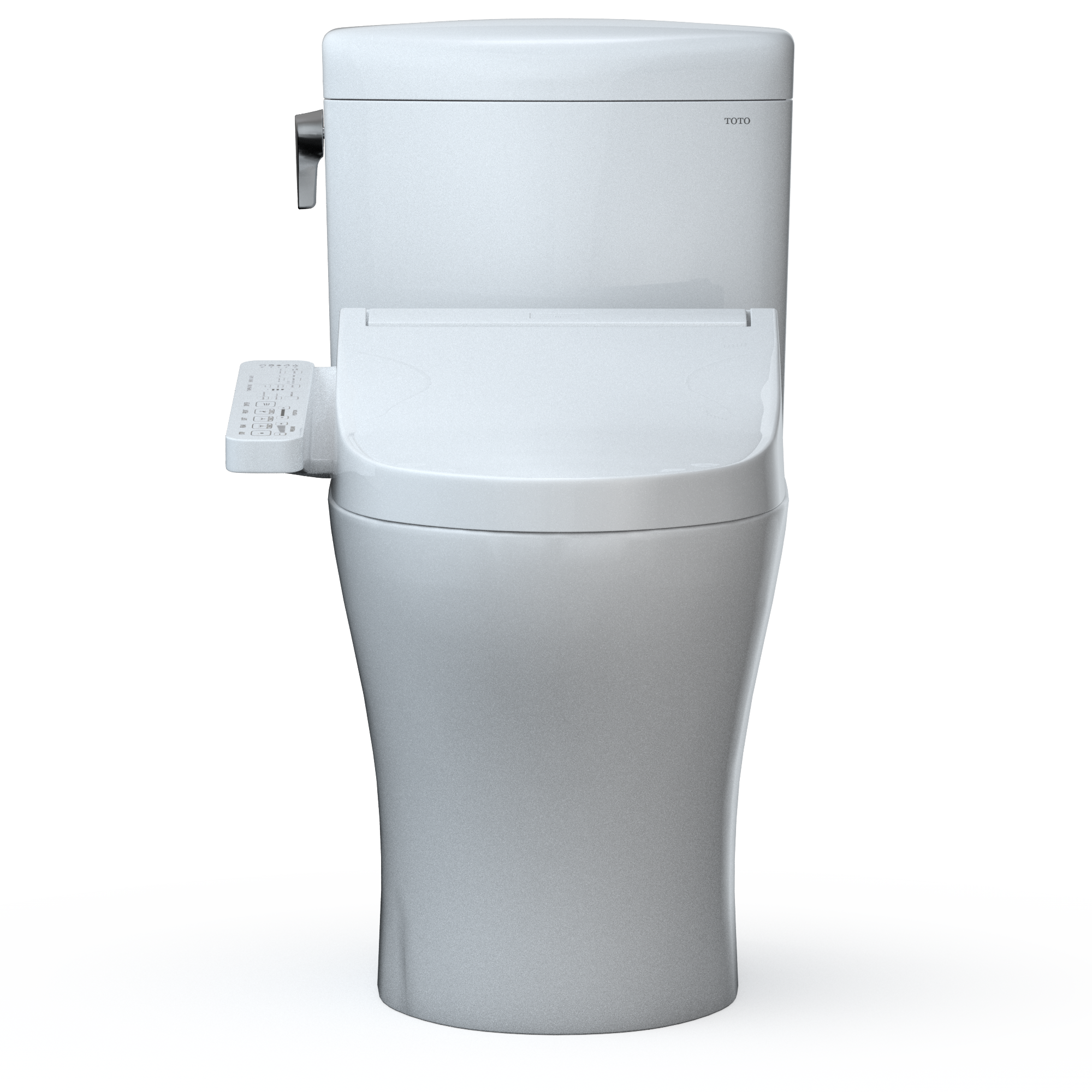 TOTO WASHLET+ Aquia IV Cube Two-Piece Elongated Dual Flush 1.28 and 0.9 GPF Toilet with C2 Bidet Seat, Cotton White, Vitreous China|Plastic, MW4363074CEMFGN#01