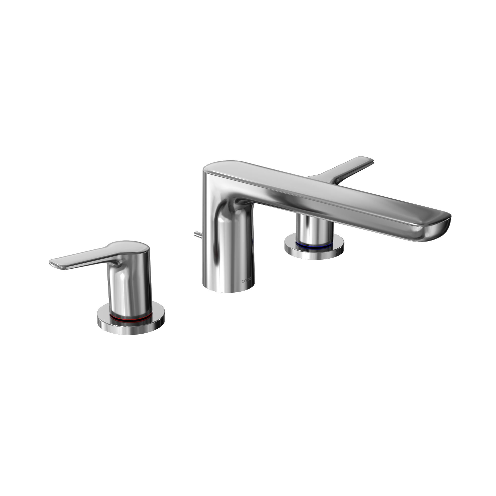 TOTO GS Two-Handle Deck-Mount Roman Tub Filler Trim, Polished Chrome, Brass, TBG03201U#CP