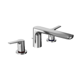 TOTO GS Two-Handle Deck-Mount Roman Tub Filler Trim, Polished Chrome, Brass, TBG03201U#CP