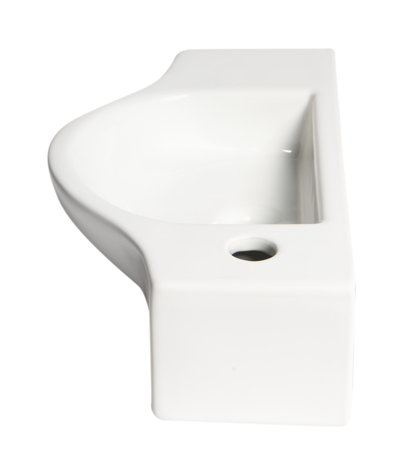 Alternative View of ALFI brand 17.75" x 9.88" Rectangle Wall Mount Porcelain Bathroom Sink, White, 1 Faucet Hole, ABC114