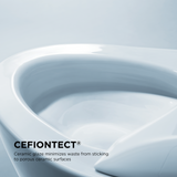 TOTO Carlyle II 1G One-Piece Elongated 1.0 GPF Universal Height Toilet with CEFIONTECT and SS124 SoftClose Seat, WASHLET+ Ready, Cotton White, Vitreous China|Plastic, MS614124CUFG#01