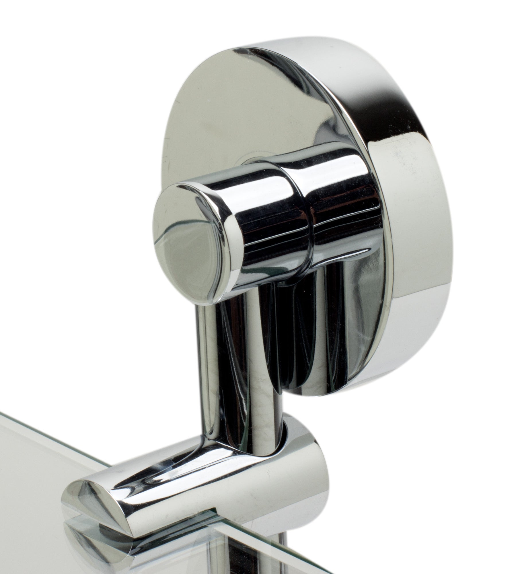 ALFI brand AB9548 Polished Chrome Corner Mounted Double Glass Shower Shelf Bathroom Accessory, Brass, Grey