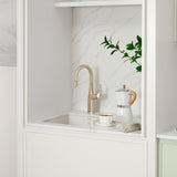 Blanco Precis 14" Rectangle Silgranit Bar/Prep Sink, Soft White, No Faucet Hole, 527404