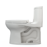 TOTO UltraMax II One-Piece Elongated 1.28 GPF Universal Height Toilet with CEFIONTECT and SS124 SoftClose Seat, WASHLET+ Ready, Colonial White, Vitreous China|Plastic, MS604124CEFG#11