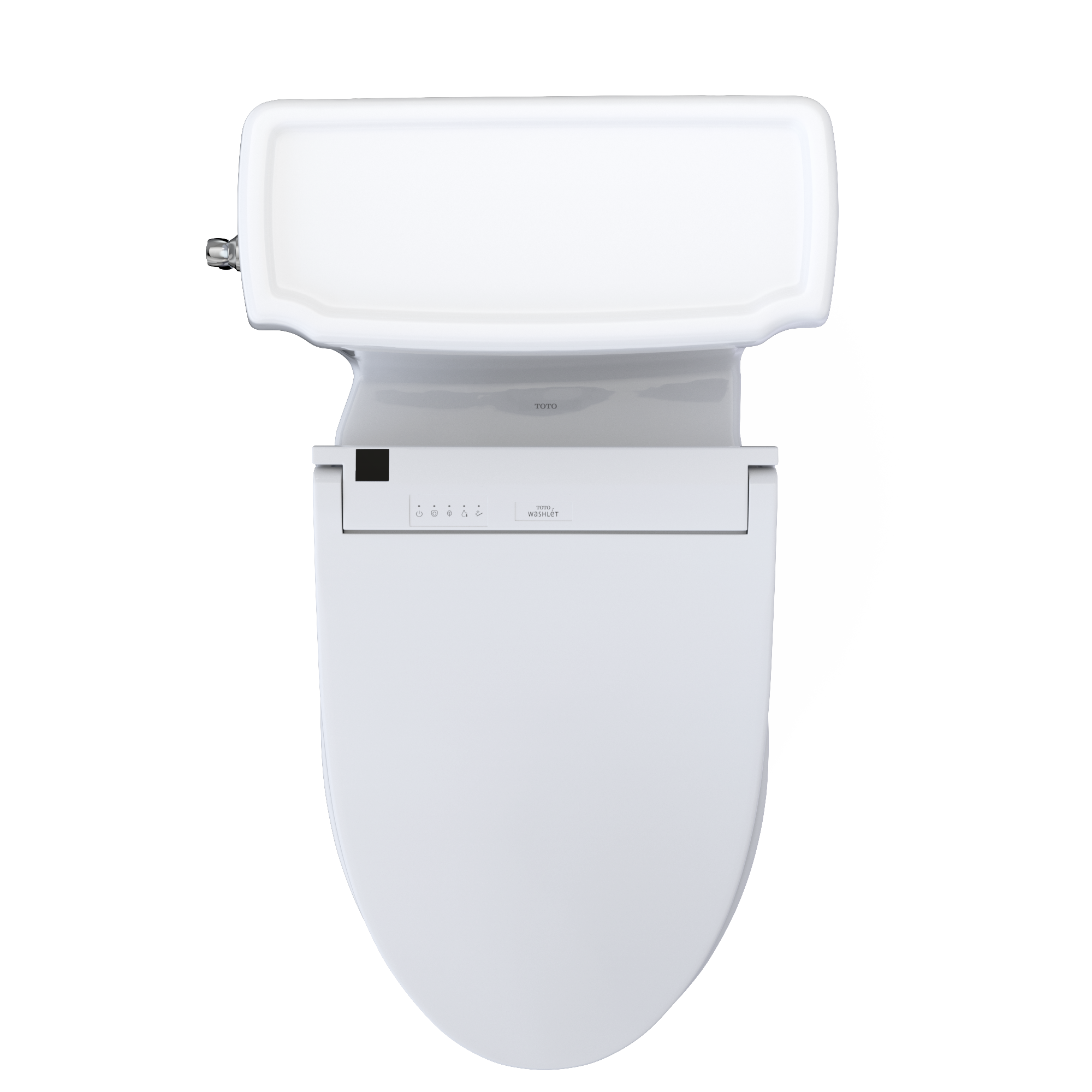 TOTO WASHLET+ Eco Guinevere Elongated 1.28 GPF Universal Height Toilet with C5 Bidet Seat, Cotton White, Vitreous China|Plastic, MW9743084CEFG#01