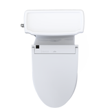 TOTO WASHLET+ Eco Guinevere Elongated 1.28 GPF Universal Height Toilet with C5 Bidet Seat, Cotton White, Vitreous China|Plastic, MW9743084CEFG#01