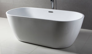 Alternate Image for ALFI brand 67" Acrylic Free Standing Oval Soaking Bathtub, White, AB8839