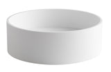 ALFI brand 15.13" x 15.13" Round Above Mount Resin Bathroom Sink, White Matte, No Faucet Hole, ABRS15R