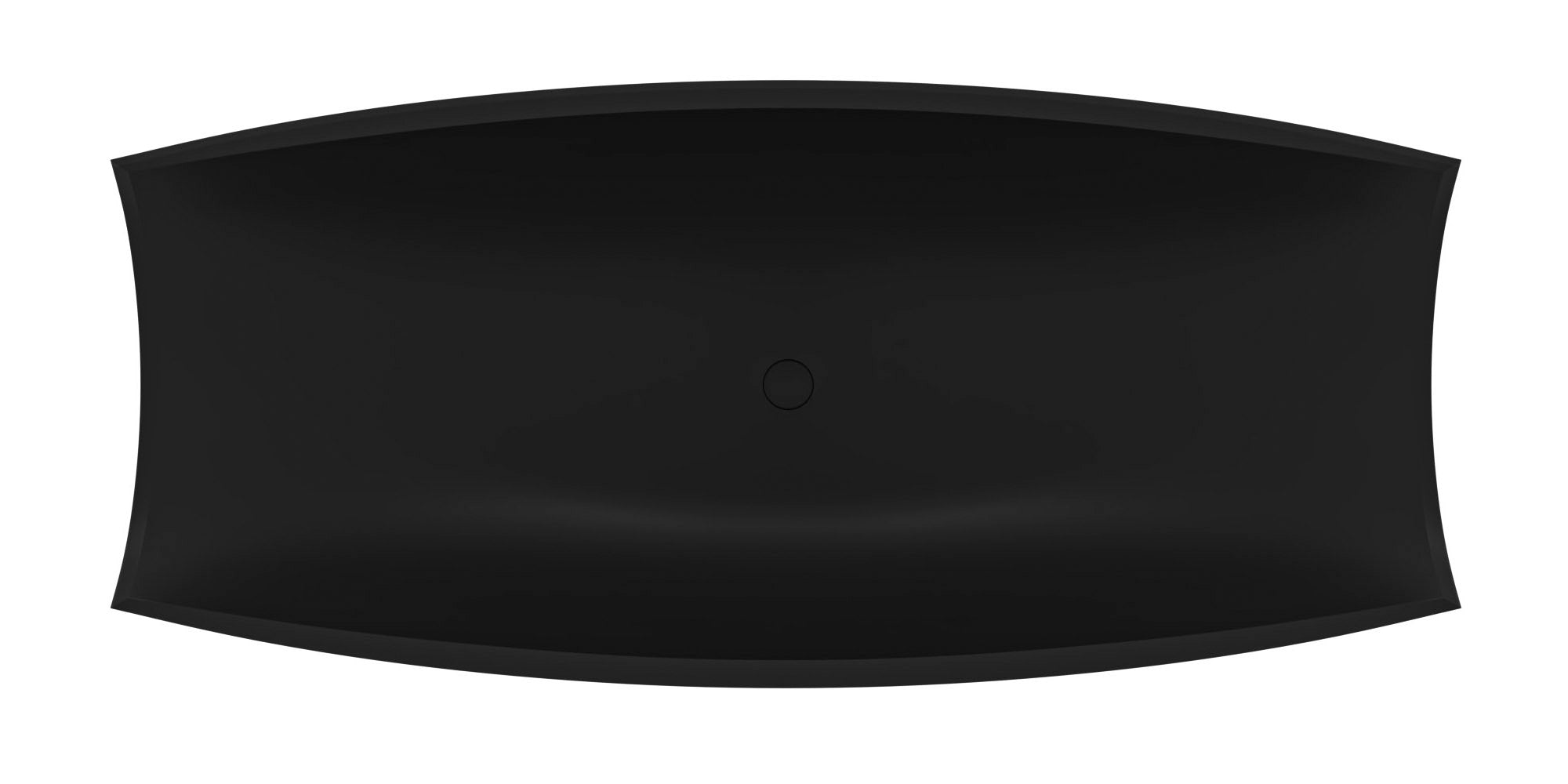 ALFI brand 71" Solid Surface Resin Free Standing Oval Bathtub, Black Matte, HammockTub2-BM
