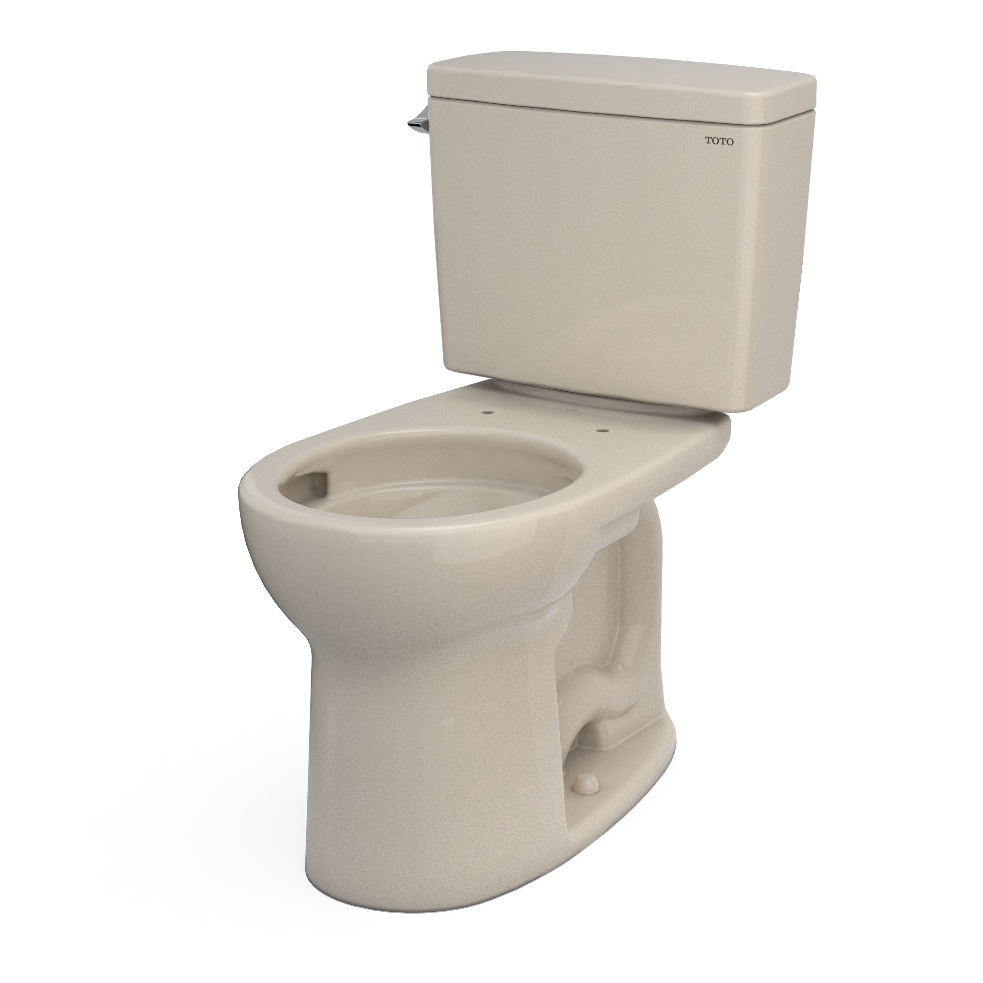 TOTO Drake Two-Piece Round 1.6 GPF Universal Height TORNADO FLUSH Toilet with CEFIONTECT, Bone, Vitreous China, CST775CSFG#03