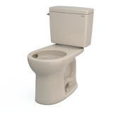 TOTO Drake Two-Piece Round 1.6 GPF Universal Height TORNADO FLUSH Toilet with CEFIONTECT, Bone, Vitreous China, CST775CSFG#03