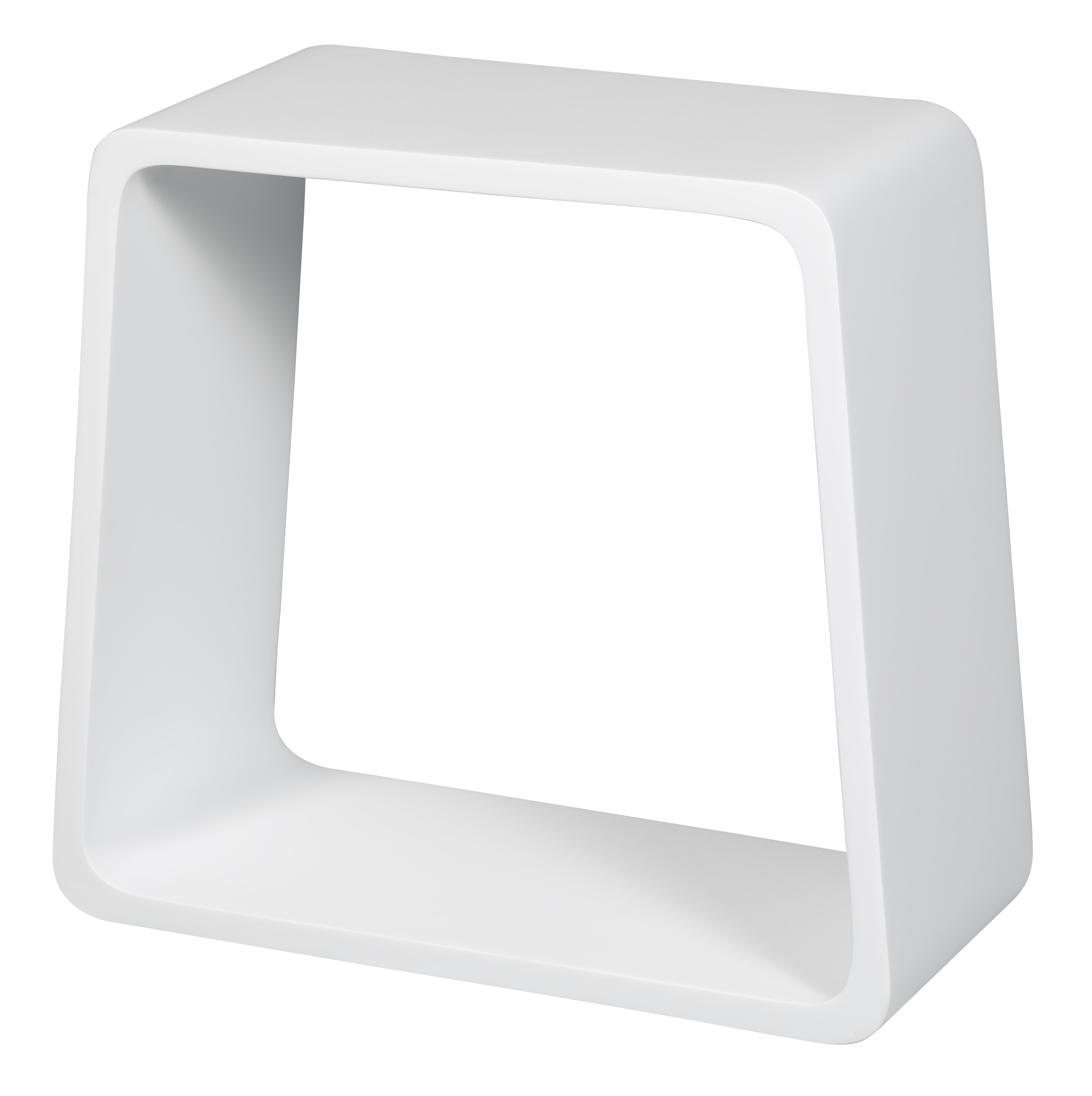 ALFI brand ABST55 White Matte Solid Surface Resin Bathroom / Shower Stool