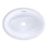 TOTO Dartmouth 18-3/4" x 13-3/4" Oval Undermount Bathroom Sink, Cotton White, Vitreous China, LT641#01