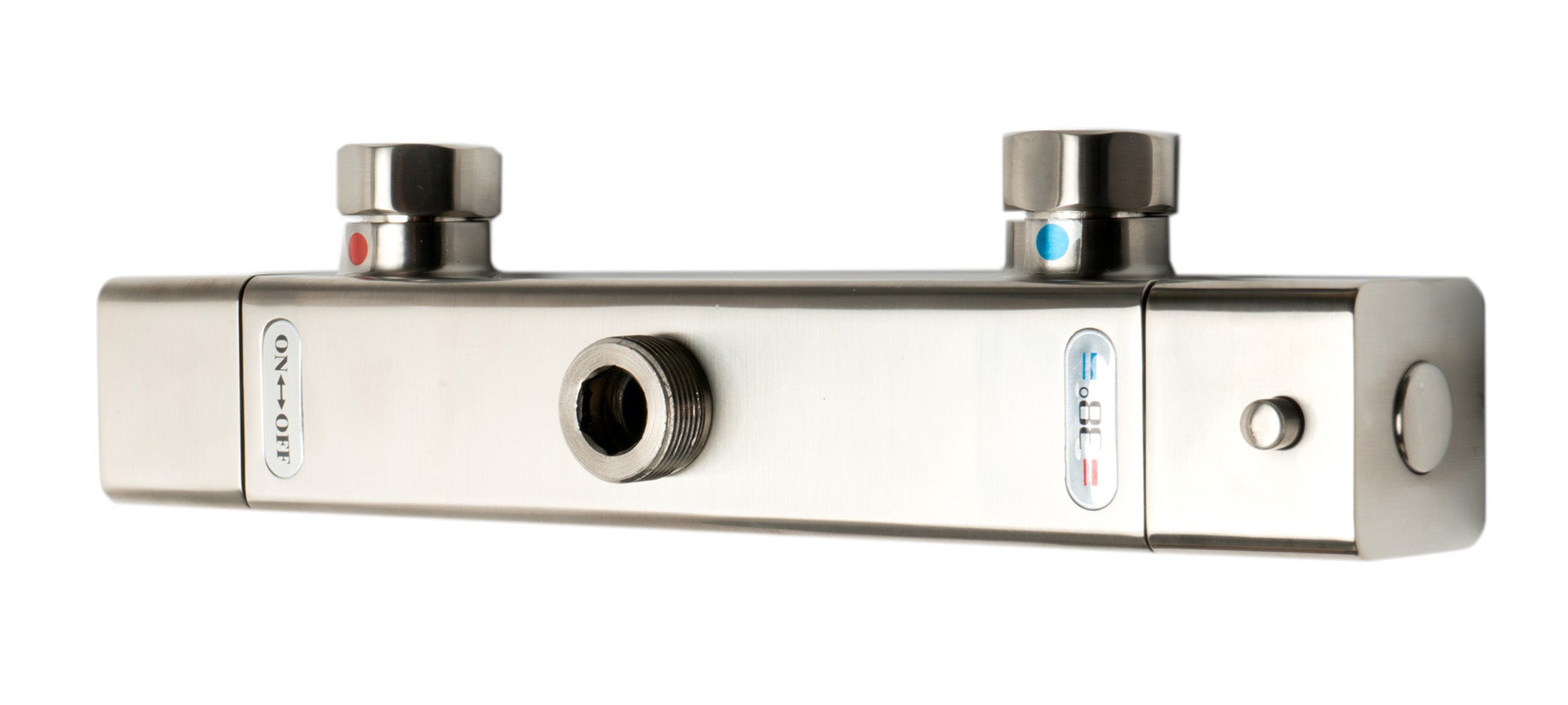 ALFI brand AB2862-BN Brushed Nickel Square Style Thermostatic Exposed Shower Set, Brass