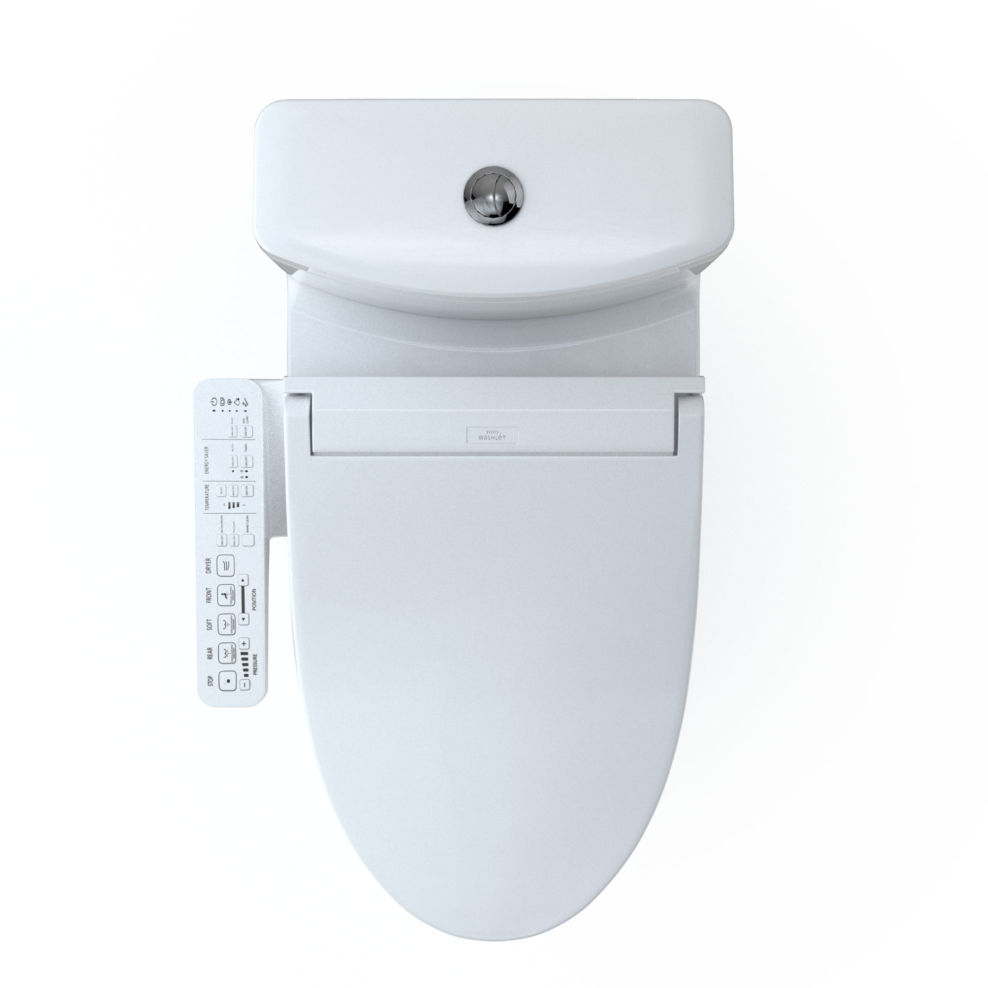 TOTO WASHLET+ Aquia IV One-Piece Elongated Dual Flush 1.28 and 0.9 GPF Toilet and WASHLET C2 Bidet Seat, Cotton White, Vitreous China|Plastic, MW6463074CEMFGN#01