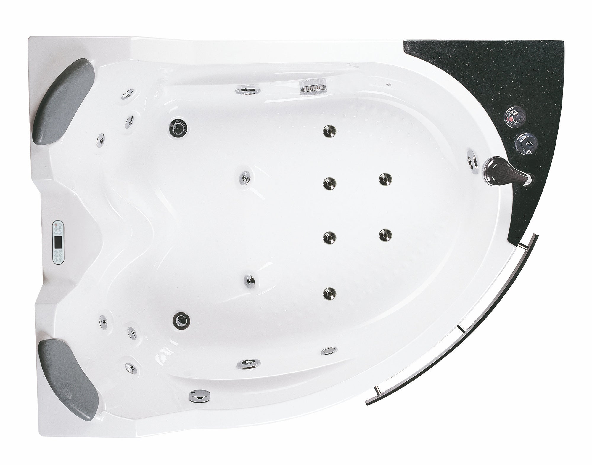 Eago 67" Acrylic Corner Neo-angle Round Bathtub, White, AM113ETL-R