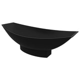 ALFI brand 71" Solid Surface Resin Free Standing Oval Bathtub, Hammock Style, Black Matte, AB9991BM