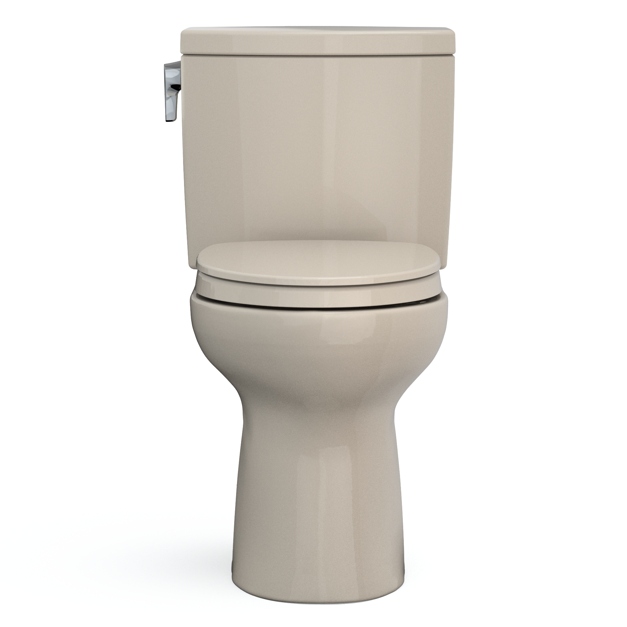 TOTO Drake II 1G Two-Piece Elongated 1.0 GPF Universal Height Toilet with CEFIONTECT and SS124 SoftClose Seat, WASHLET+ Ready, Bone, Vitreous China|Plastic, MS454124CUFG#03