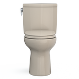 TOTO Drake II 1G Two-Piece Elongated 1.0 GPF Universal Height Toilet with CEFIONTECT and SS124 SoftClose Seat, WASHLET+ Ready, Bone, Vitreous China|Plastic, MS454124CUFG#03