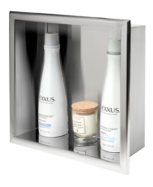 Alternate Image for ALFI brand ABN1212-PSS 12 x 12 Polished Stainless Steel Square Single Shelf Bath Shower Niche, 20 Gauge