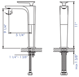 Alternative View of ALFI Brushed Nickel Tall Single Hole Modern Bathroom Faucet, AB1778-BN