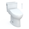 TOTO Drake WASHLET+ Two-Piece Elongated 1.6 GPF Universal Height TORNADO FLUSH Toilet with C5 Bidet Seat, Cotton White, Vitreous China, MW7763084CSFG#01