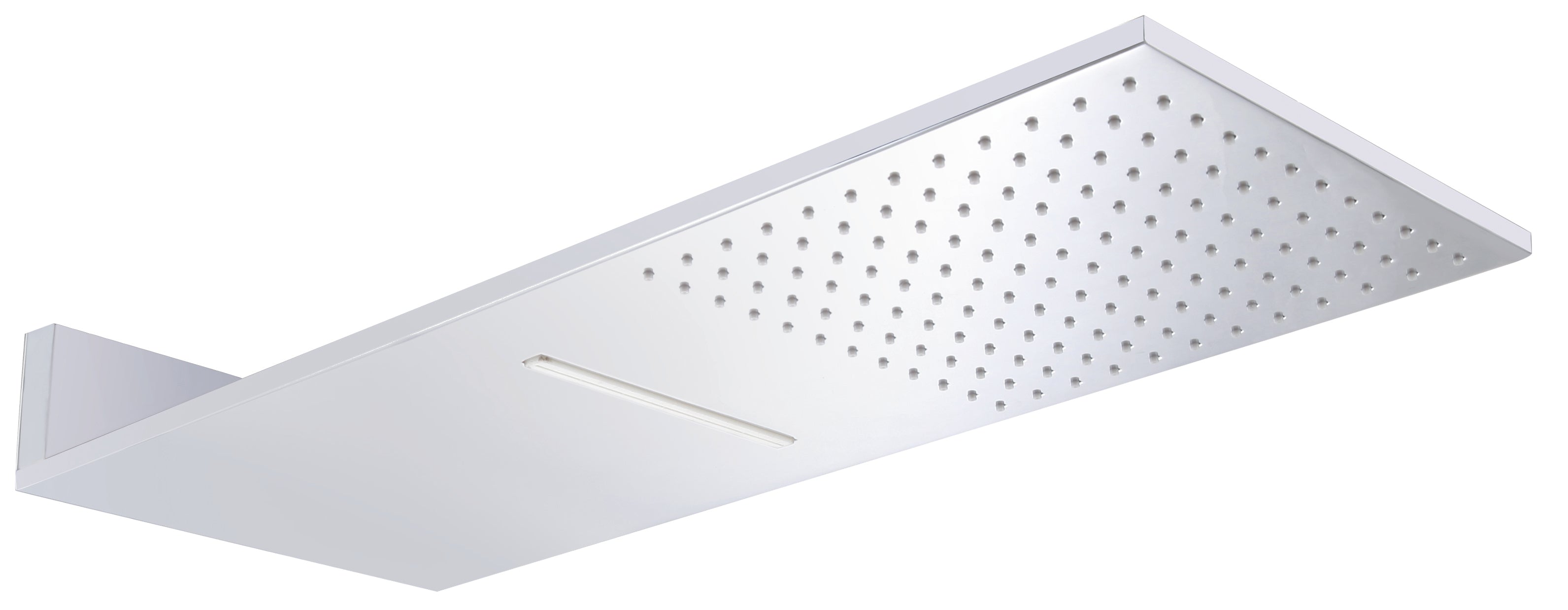 ALFI brand RAIN10SW-PC Polished Chrome 10" Wall-Mounted Square Waterfall Rain Shower Head, Brass