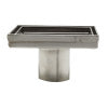 ALFI brand ABSD55A 5" x 5" Modern Square Stainless Steel Shower Drain w/o Cover, Grey