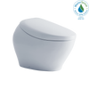 TOTO NEOREST NX1 Dual Flush 1.0 or 0.8 GPF Toilet with Integrated Bidet Seat, EWATER+, Cotton White, Vitreous China|Plastic, MS902CUMFG#01