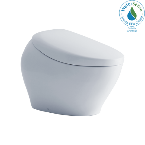 TOTO NEOREST NX1 Dual Flush 1.0 or 0.8 GPF Toilet with Integrated Bidet Seat, EWATER+, Cotton White, Vitreous China|Plastic, MS902CUMFG#01