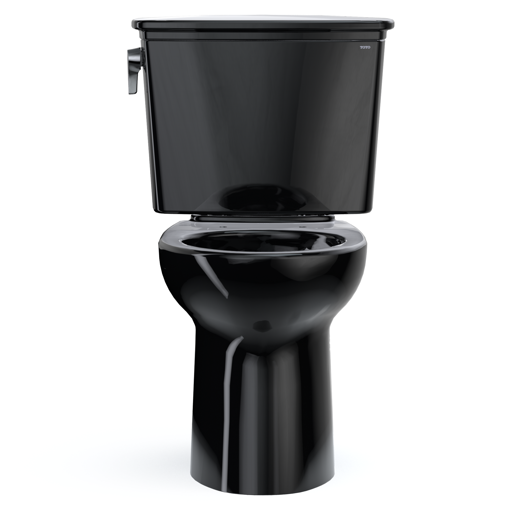 TOTO Drake Transitional Two-Piece Elongated 1.28 GPF TORNADO FLUSH Toilet, Ebony, Vitreous China, CST786CE#51