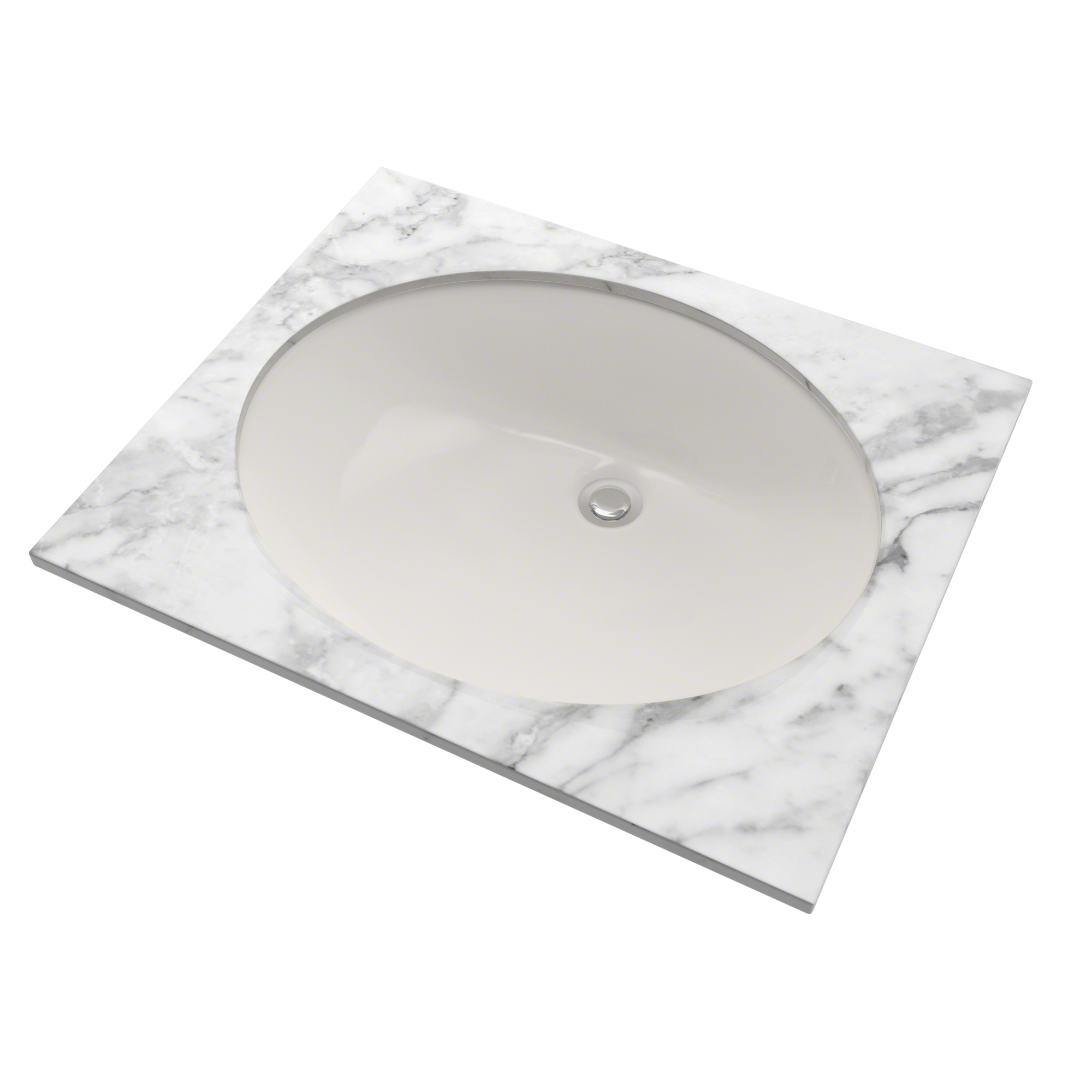 TOTO Rendezvous Oval Undermount Bathroom Sink with CEFIONTECT, Colonial White, Vitreous China, LT579G#11