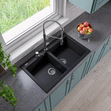 ALFI brand 1.8 GPM Lever Gooseneck Spout Touch Kitchen Faucet, Modern, Gray, Brushed Nickel, ABKF3732-BN