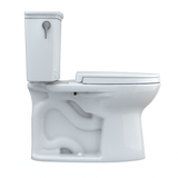 TOTO Drake Transitional Two-Piece Elongated 1.28 GPF Universal Height TORNADO FLUSH  Toilet with 10 Inch Rough-In, CEFIONTECT, and SoftClose Seat, WASHLET+ Ready, Cotton White, Vitreous China, MS786124CEFG.10#01