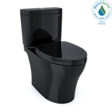 TOTO Aquia IV Two-Piece Elongated Dual Flush 1.28 and 0.9 GPF Universal Height Toilet, WASHLET+ Ready, Ebony, Vitreous China, MS446124CEMFN#51