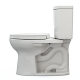 TOTO Drake II 1G Two-Piece Elongated 1.0 GPF Universal Height Toilet with CEFIONTECT and SS124 SoftClose Seat, WASHLET+ Ready, Colonia White, Vitreous China|Plastic, Colonial White, MS454124CUFG#11